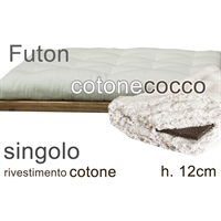 futon cotone e cocco h12cm singolo