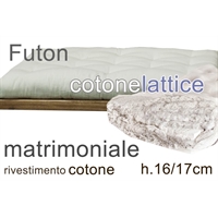futon cotone e lattice h16cm 2 piazze
