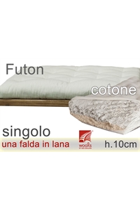  futon cotone ric. lana h.10cm singolo
