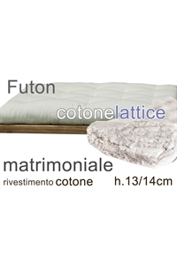 futon puro cotone lana lattice h13cm 2 piazze