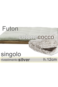 futon Silver puro cotone cocco h12cm singolo