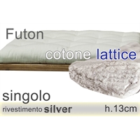 futon Silver puro cotone lattice(1) h13cm singolo  