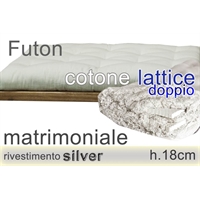 futon Silver puro cotone lattice(2) h18cm 2 piazze 