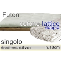 futon Silver puro cotone lattice(2) h18cm singolo  