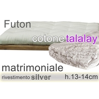 futon Talalay Silver puro cotone h13cm 2 piazze