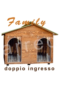 Cuccia in legno - Family 2 ingressi