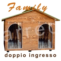 Cuccia in legno - Family 2 ingressi Cuccia in legno - Family 2 ingressi