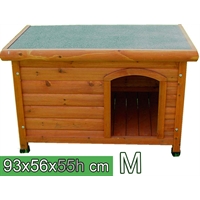 Cuccia per cani in legno tetto piano - M Cuccia per cani in legno tetto piano - M