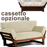 Divano letto singolo Triclinio con cassetto opzionale