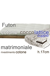 futon cocco e doppio lattice  h17cm 2 piazze