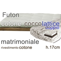 futon cocco e doppio lattice  h17cm 2 piazze