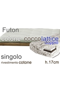 futon cocco e doppio lattice  h17cm singolo