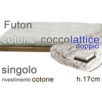 futon cocco e doppio lattice  h17cm singolo