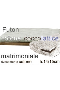 futon cocco e lattice h14-15cm 2 piazze