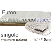 futon cocco e lattice h14-15cm singolo