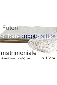 futon cotone doppio lattice h15cm 2 piazze