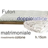 futon cotone doppio lattice h15cm 2 piazze