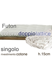 futon cotone doppio lattice h15cm singolo