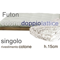 futon cotone doppio lattice h15cm singolo