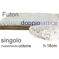 futon cotone doppio lattice h18cm singolo