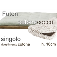 futon cotone e cocco h16cm singolo