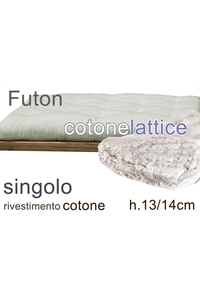 futon cotone e lattice h13cm singolo 