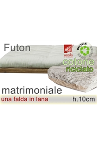  futon cotone ric. lana h.10cm 2 piazze 