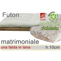  futon cotone ric. lana h.10cm 2 piazze 
