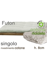  futon cotone riciclato h.08cm singolo (3F) 