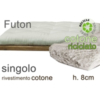  futon cotone riciclato h.08cm singolo (3F) 