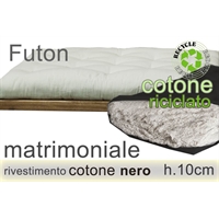 futon cotone riciclato riv. nero h.10cm 2 piazze futon cotone riciclato riv. nero h.10cm 2 piazze