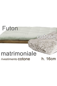 futon puro cotone h16cm 2 piazze (6F)