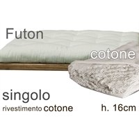 futon puro cotone h16cm singolo (6F)  