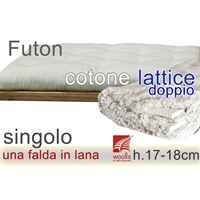 futon puro cotone lana doppio lattice h18cm singolo futon puro cotone lana doppio lattice h18cm singolo