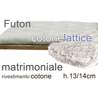 futon puro cotone lana lattice h13cm 2 piazze