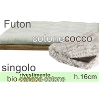 futon riv. Bio Canapa - cocco h16cm singolo futon riv. Bio Canapa - cocco h16cm singolo
