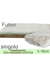 futon riv. Bio Canapa- puro cotone h16cm singolo 