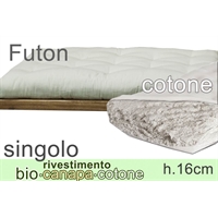 futon riv. Bio Canapa- puro cotone h16cm singolo 