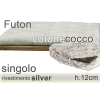 futon Silver puro cotone cocco h12cm 2 piazze