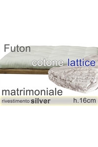 futon Silver puro cotone lattice (1) h16cm 2 piazze 