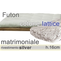 futon Silver puro cotone lattice (1) h16cm 2 piazze 