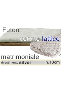 futon Silver puro cotone lattice(1) h13cm 2 piazze 