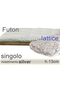 futon Silver puro cotone lattice(1) h13cm singolo  