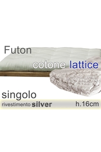 futon Silver puro cotone lattice(1) h16cm singolo  