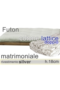 futon Silver puro cotone lattice(2) h18cm 2 piazze 