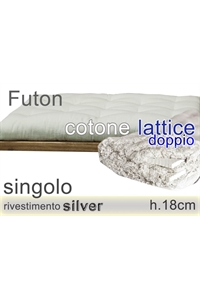 futon Silver puro cotone lattice(2) h18cm singolo  