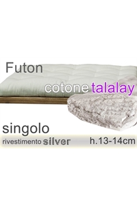 futon Talalay Silver puro cotone h13cm singolo