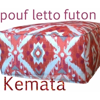 Pouf letto futon con cover Kemata