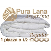 Trapunta di Pura Lana Vergine 450gr/mq 1P1/2