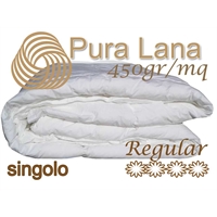 Trapunta in Pura Lana Vergine 450gr/mq singola 